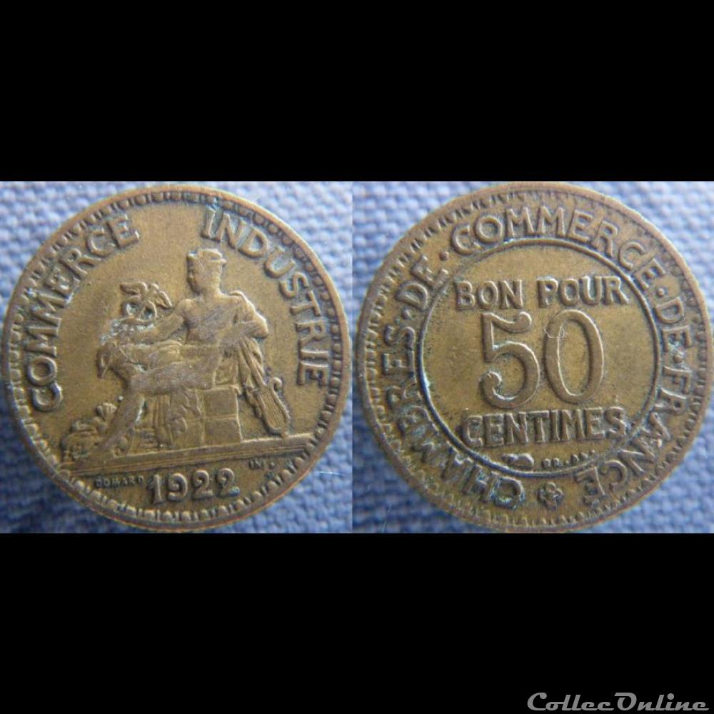 50 centimes 1922 monnaie france moderne 50 centimes 1922