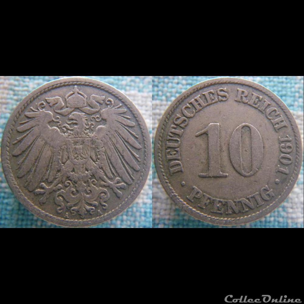 10 pfennig 1901 A monnaie monde allemagne 10 pfennig 1901 a