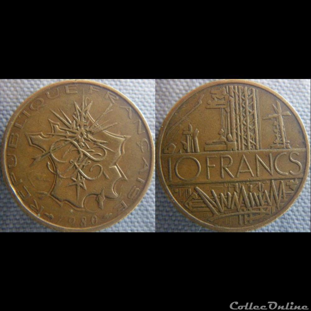 10 Francs 1980 monnaie france moderne 10 francs 1980