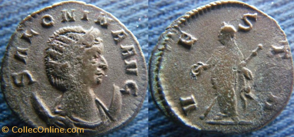monnaies antiquite av jc ap romaines republicaines imperiales salonine epouse de gallien antoninien