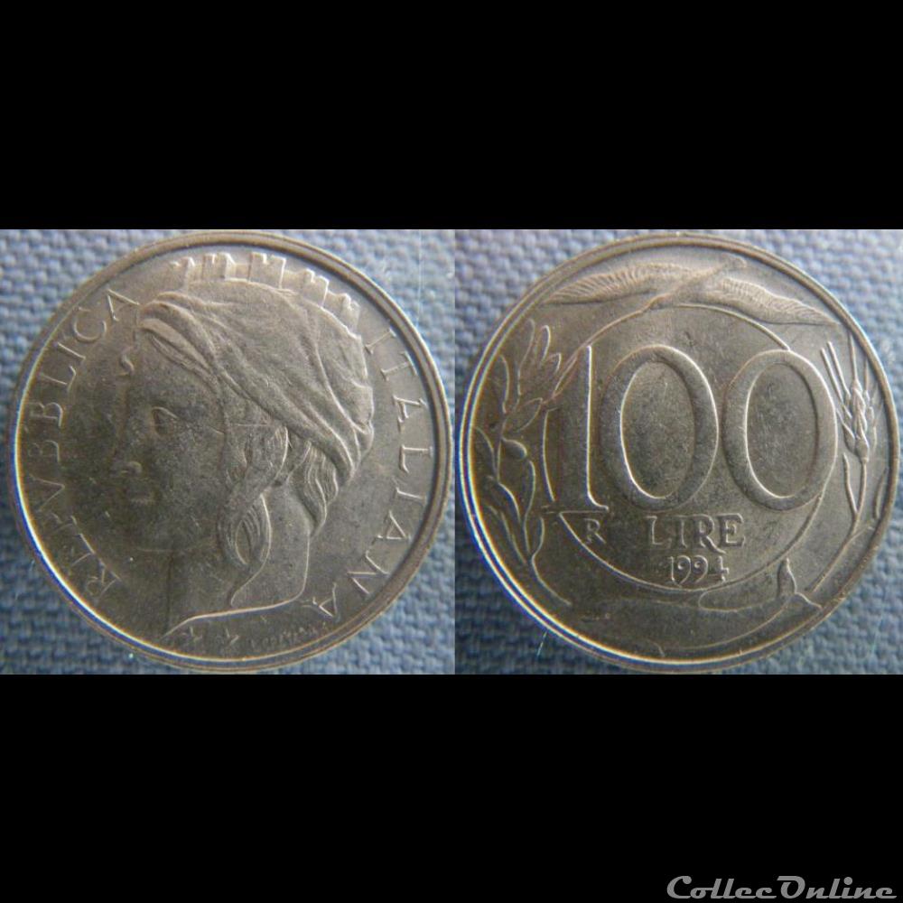 100 lire 1994 monnaie monde italie 100 lire 1994