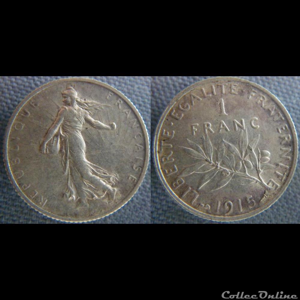 monnaie france moderne 1 franc 1915