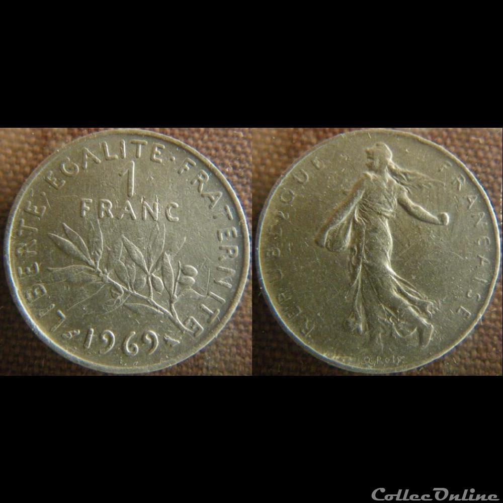 1 Franc 1969 monnaie france moderne 1 franc 1969