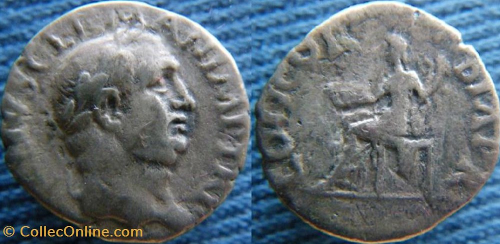 Vitellius denier monnaies antiquite av jc a ap romaines republicaines imperiales vitellius denier