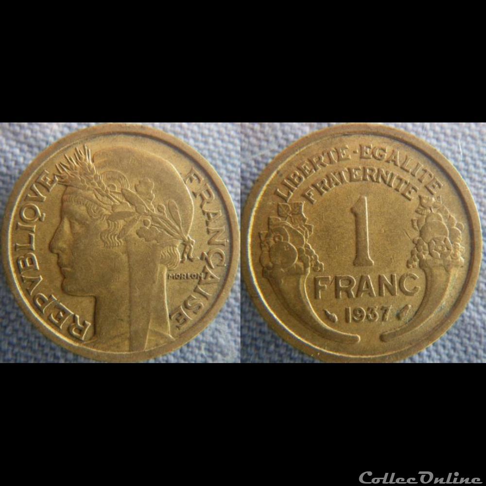 1 Franc 1937 monnaie france moderne 1 franc 1937