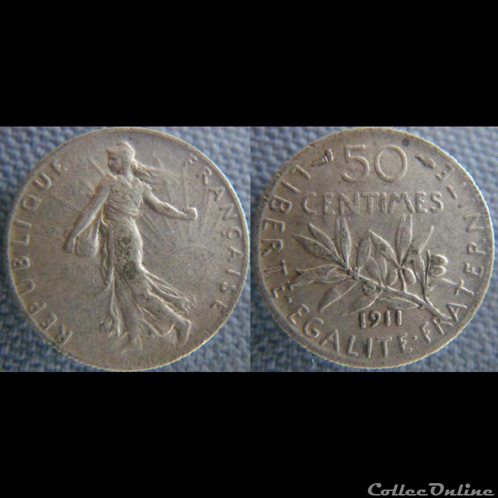 50 centimes 1911 monnaie france moderne 50 centimes 1911