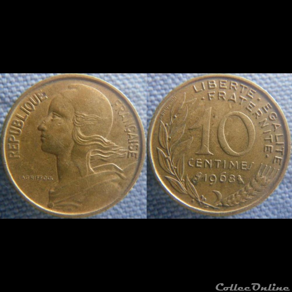10 Centimes 1968 monnaie france moderne 10 centimes 1968