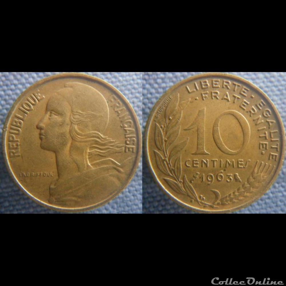 10 Centimes 1963 monnaie france moderne 10 centimes 1963