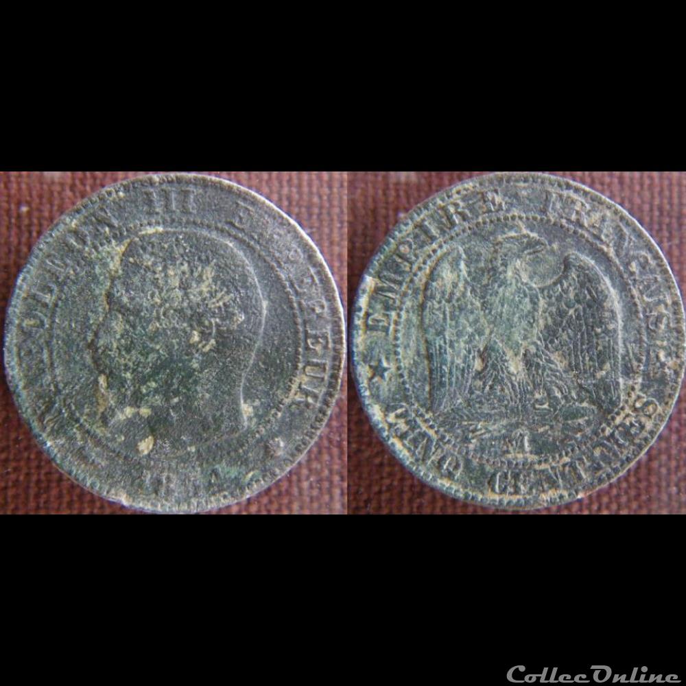 monnaie france moderne 5 centimes 1854 ma