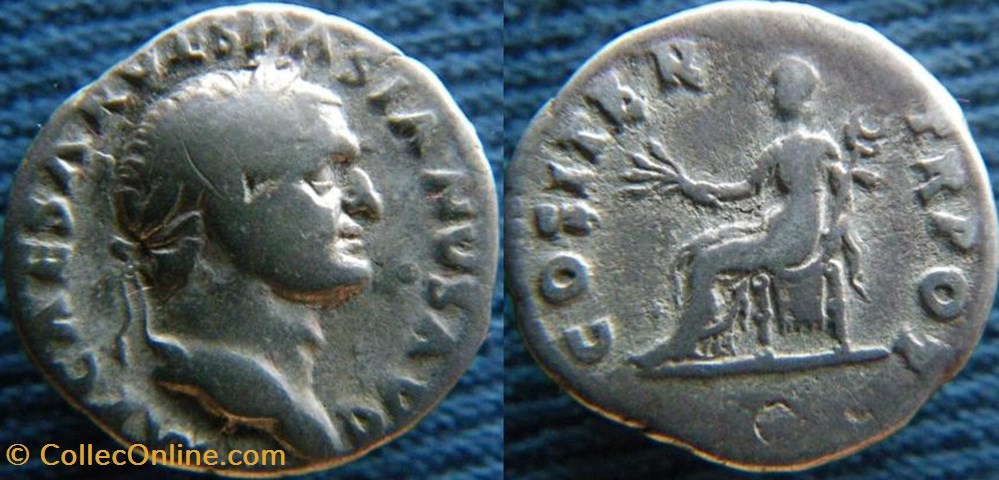 Vespasien denier monnaies antiquite av jc ap romaines republicaines imperiales vespasien denier