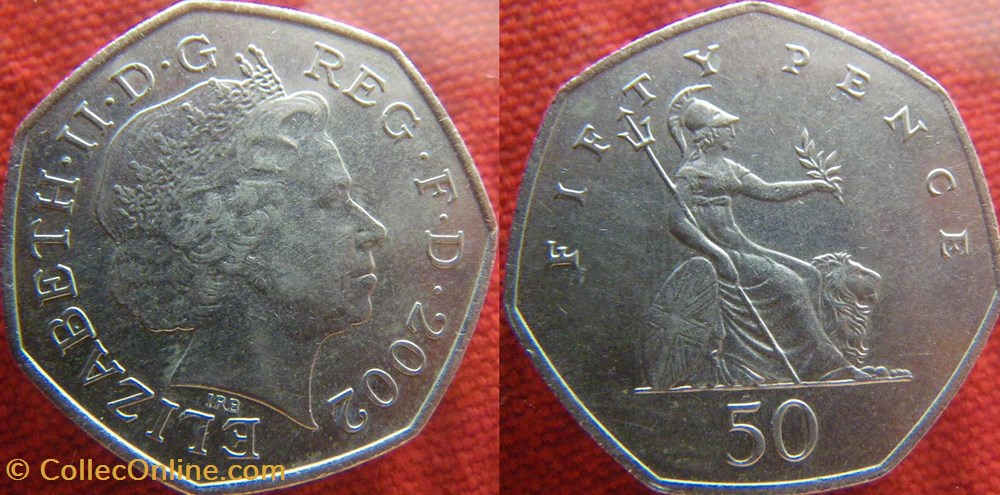 50 Pence 2002 monnaies monde royaume uni 50 pence 2002