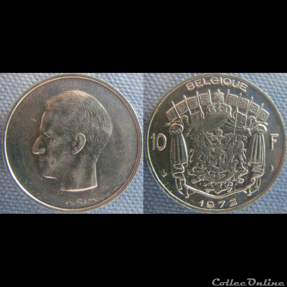 10 Francs 1972 fr monnaie monde belgique 10 francs 1972 fr