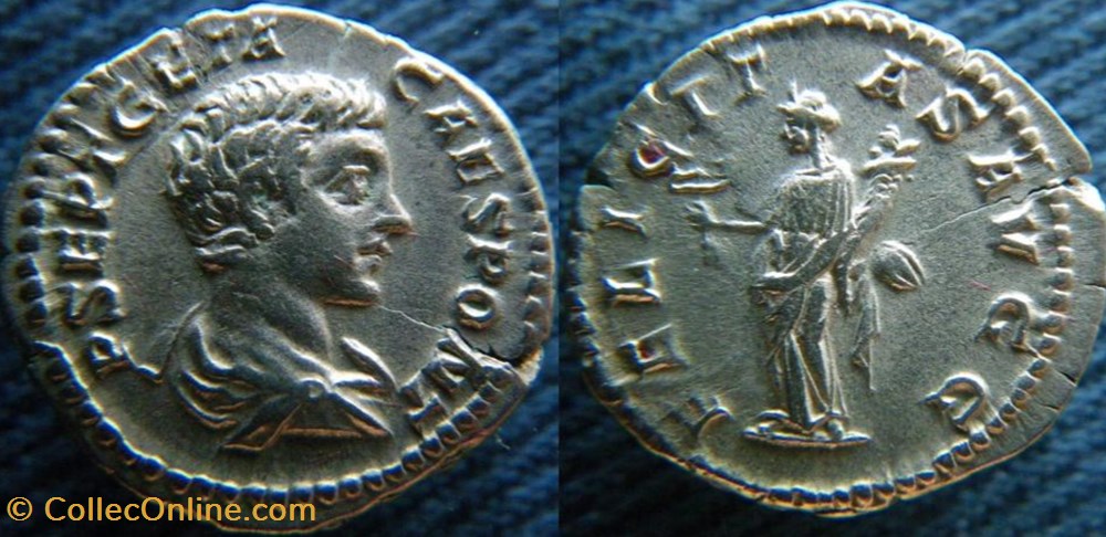 Géta denier monnaies antiquite av jc ap romaines republicaines imperiales geta denier