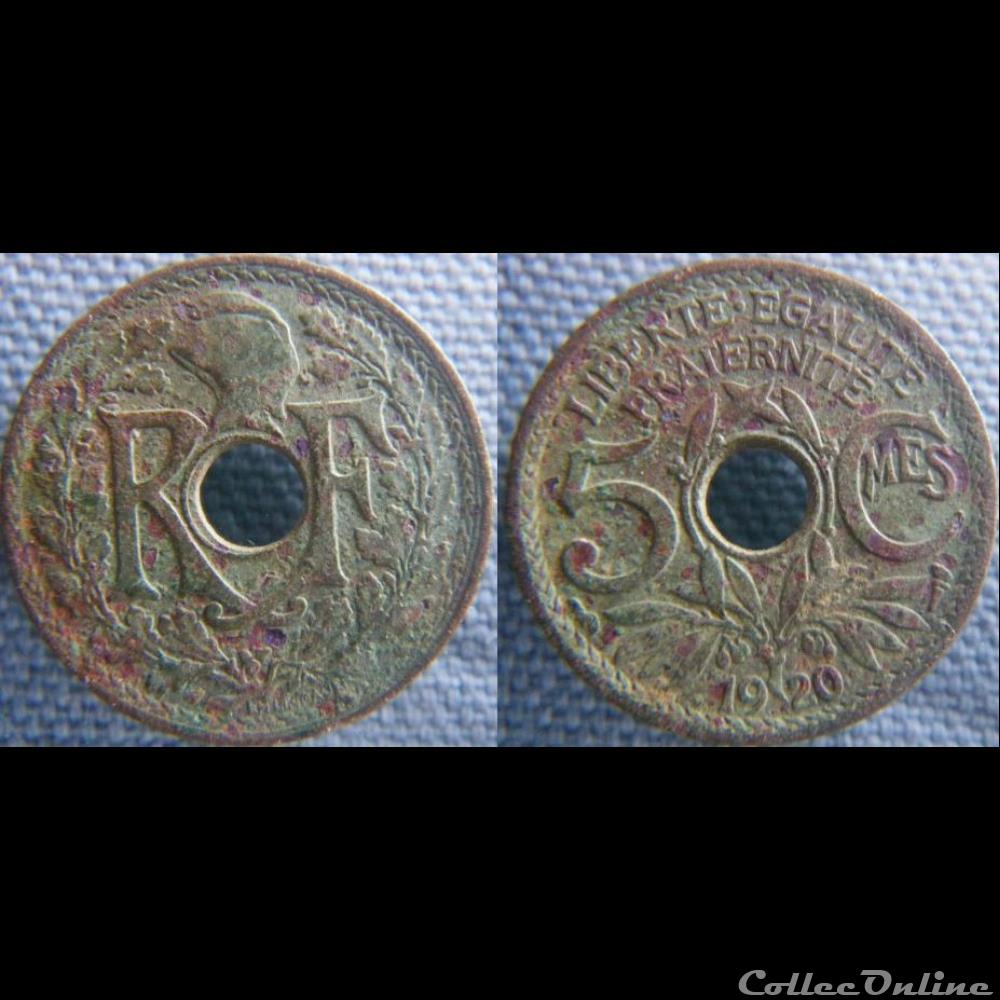monnaie france moderne 5 centimes 1920
