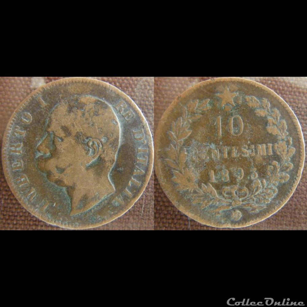 10 centesimi 1893 BI monnaie monde italie 10 centesimi 1893 bi