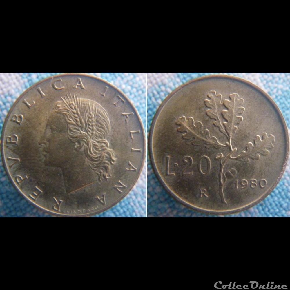 20 Lire 1980 monnaie monde italie 20 lire 1980