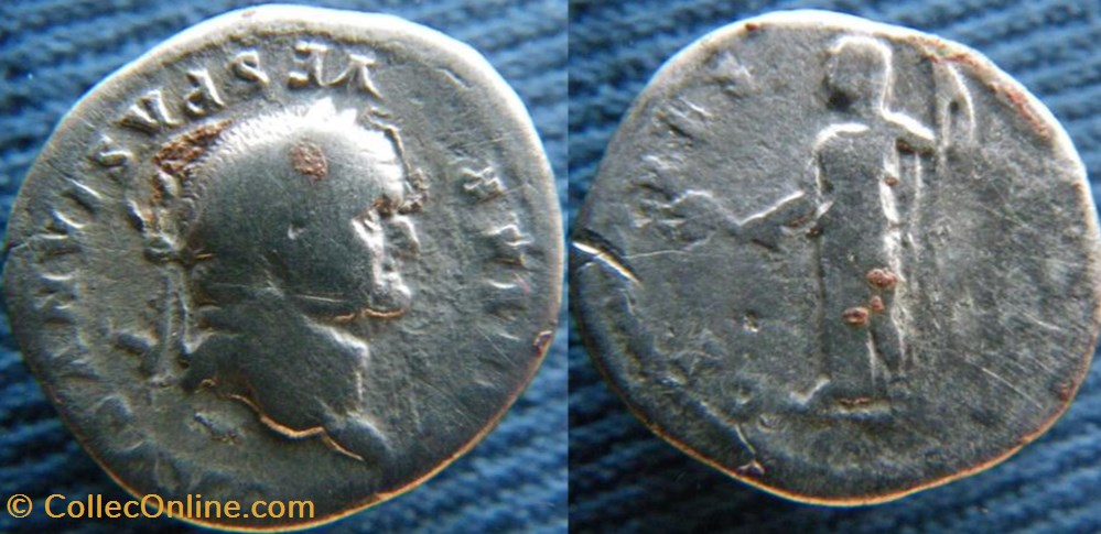 Vespasien denier monnaies antiquite av jc ap romaines republicaines imperiales vespasien denier