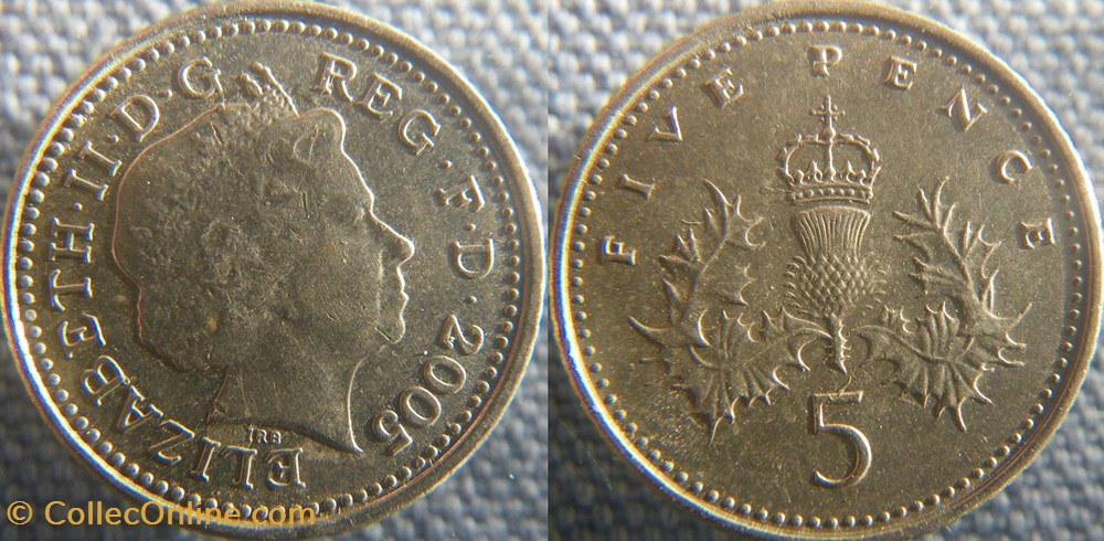 5 Pence 2005 monnaie monde royaume uni 5 pence 2005