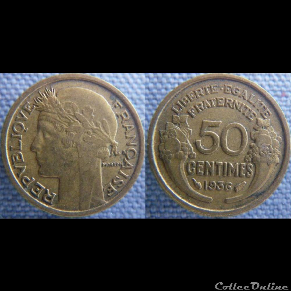 50 centimes 1936 monnaie france moderne 50 centimes 1936