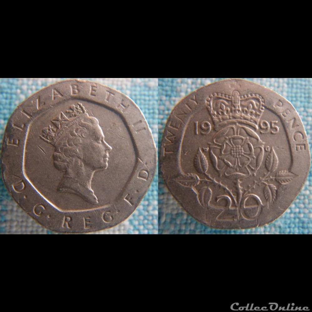 20 Pence 1995 monnaie monde royaume uni 20 pence 1995