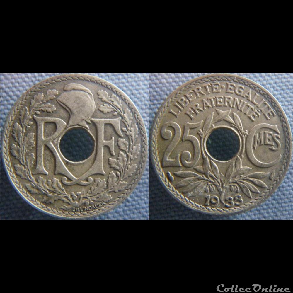 25 Centimes 1933 monnaie france moderne 25 centimes 1933