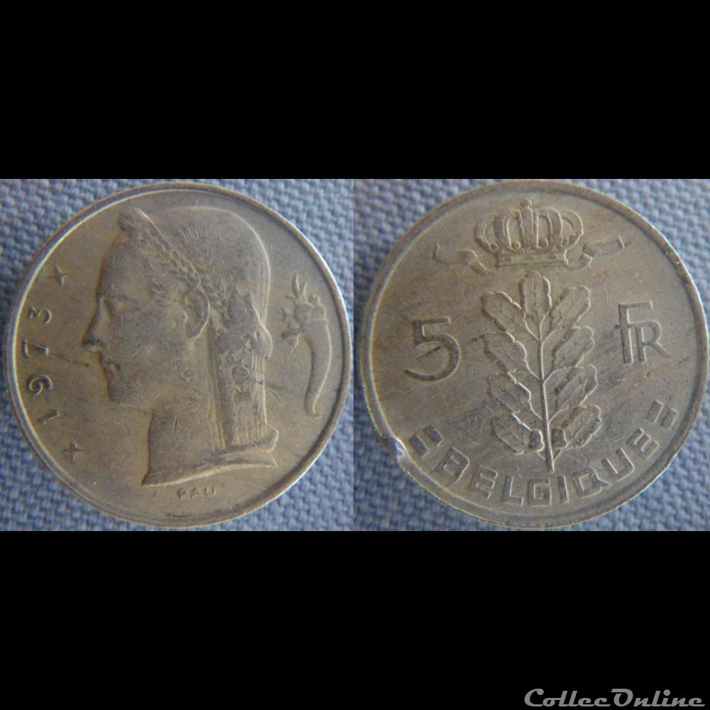 5 Francs 1973 fr monnaie monde belgique 5 francs 1973 fr