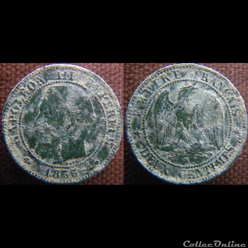 2 Centimes 1855 MA ancre monnaie france moderne 2 centimes 1855 ma ancre