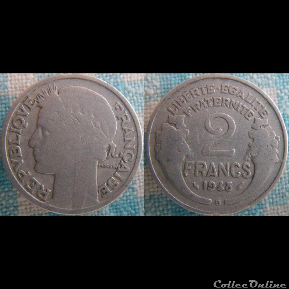 2 Francs 1948 B monnaie france moderne 2 francs 1948 b