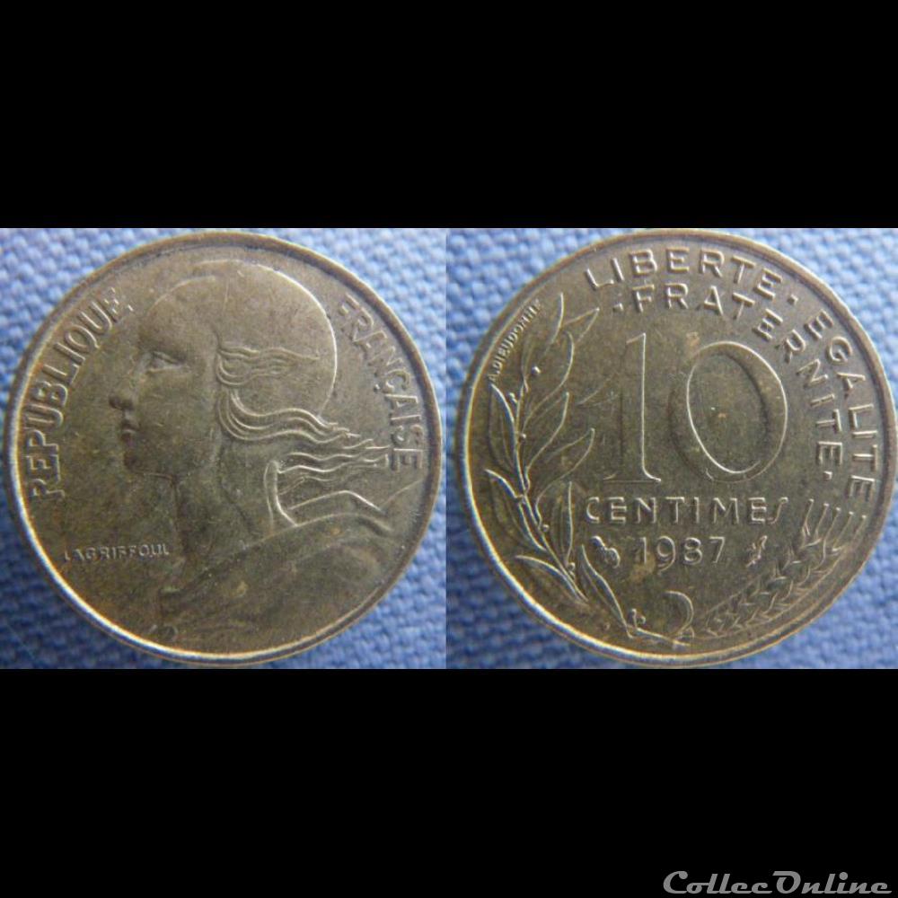10 Centimes 1987 monnaie france moderne 10 centimes 1987