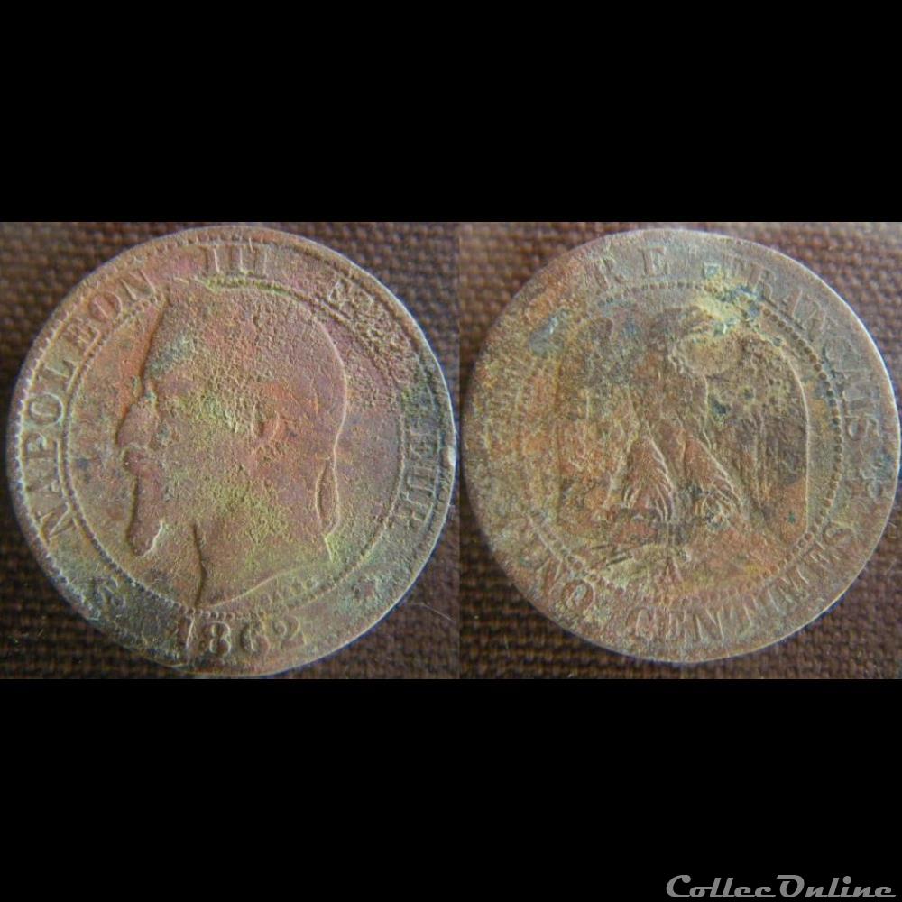 5 Centimes 1862 A monnaie france moderne 5 centimes 1862 a