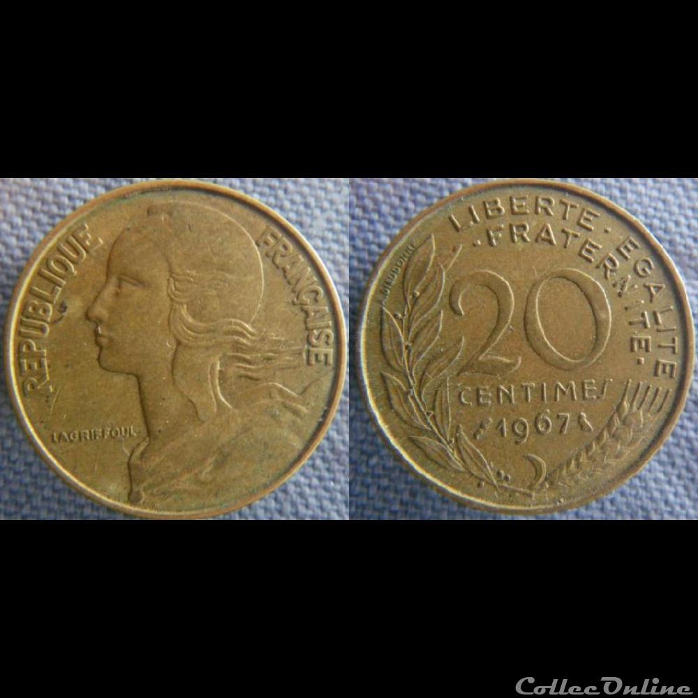 20 Centimes 1967 monnaie france moderne 20 centimes 1967