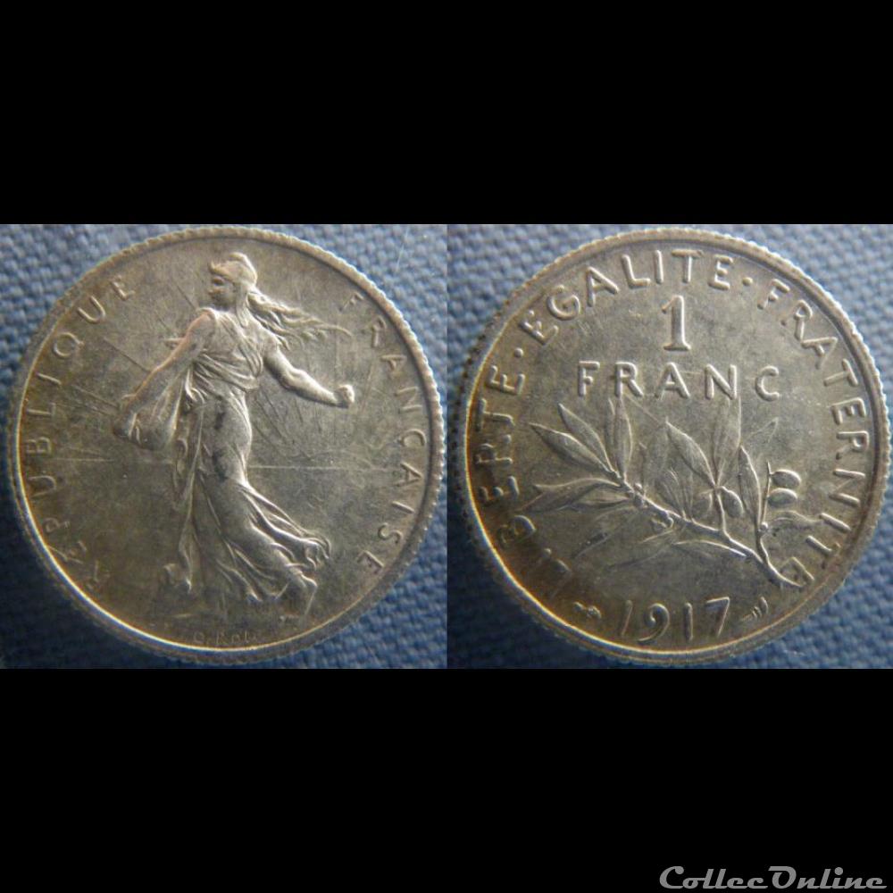 1 Franc 1917 monnaie france moderne 1 franc 1917