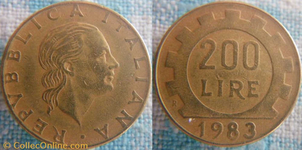 monnaie monde italie 200 lire 1983
