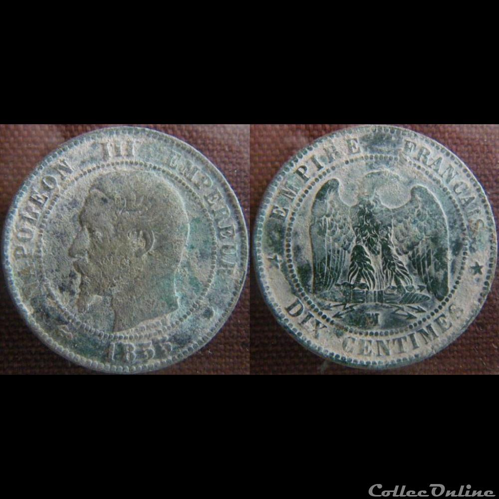 10 Centimes 1855 MA ancre monnaie france moderne 10 centimes 1855 ma ancre