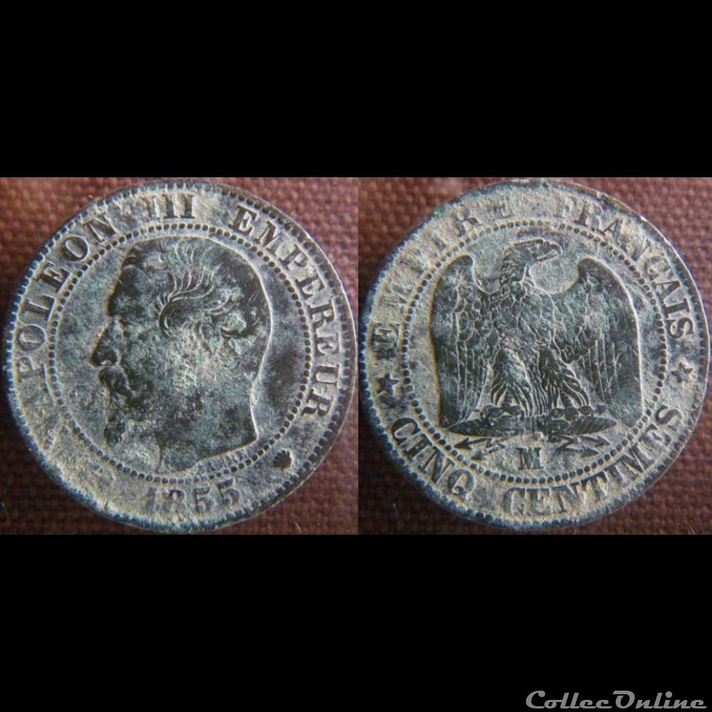 5 Centimes 1855 MA ancre monnaie france moderne 5 centimes 1855 ma ancre