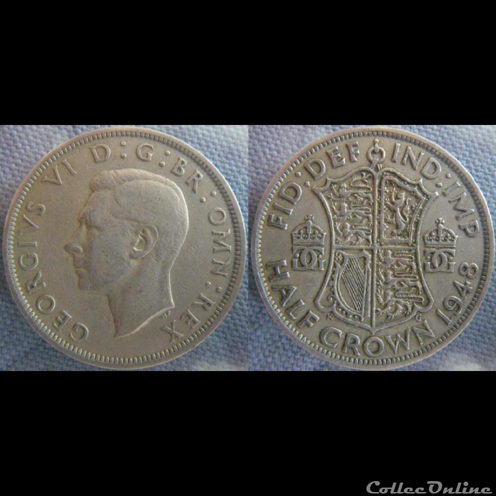 1/2 Crown 1948 monnaie monde royaume uni 1 2 crown 1948