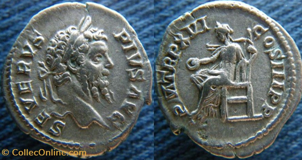 monnaies antiquite av jc a ap romaines republicaines imperiales septime severe denier