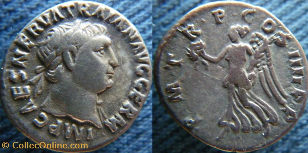Trajan denier monnaies antiquite av jc ap romaines republicaines imperiales trajan denier