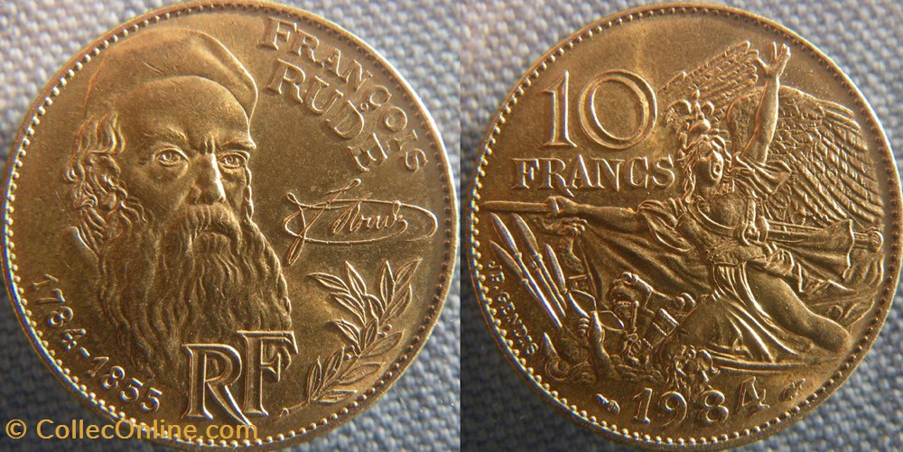 10 Francs 1984 Rude tranche A monnaie france moderne 10 francs 1984 rude tranche a