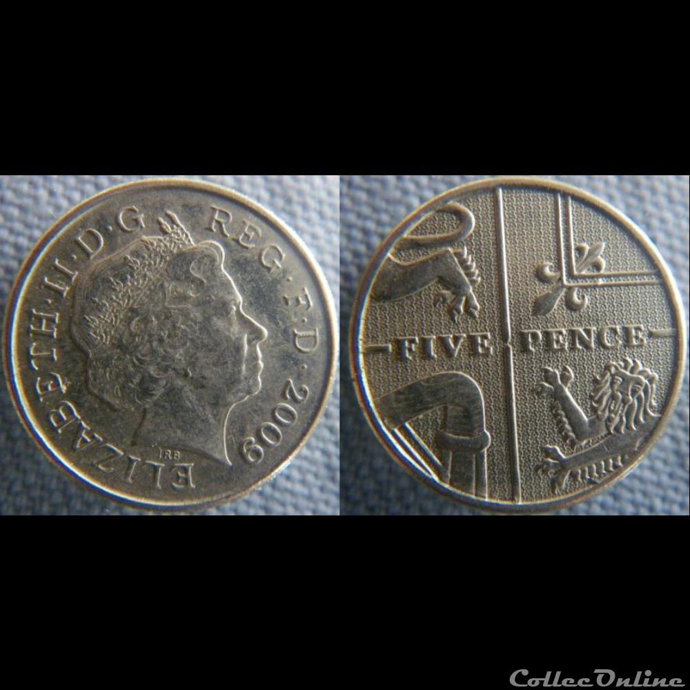 5 Pence 2009 monnaie monde royaume uni 5 pence 2009