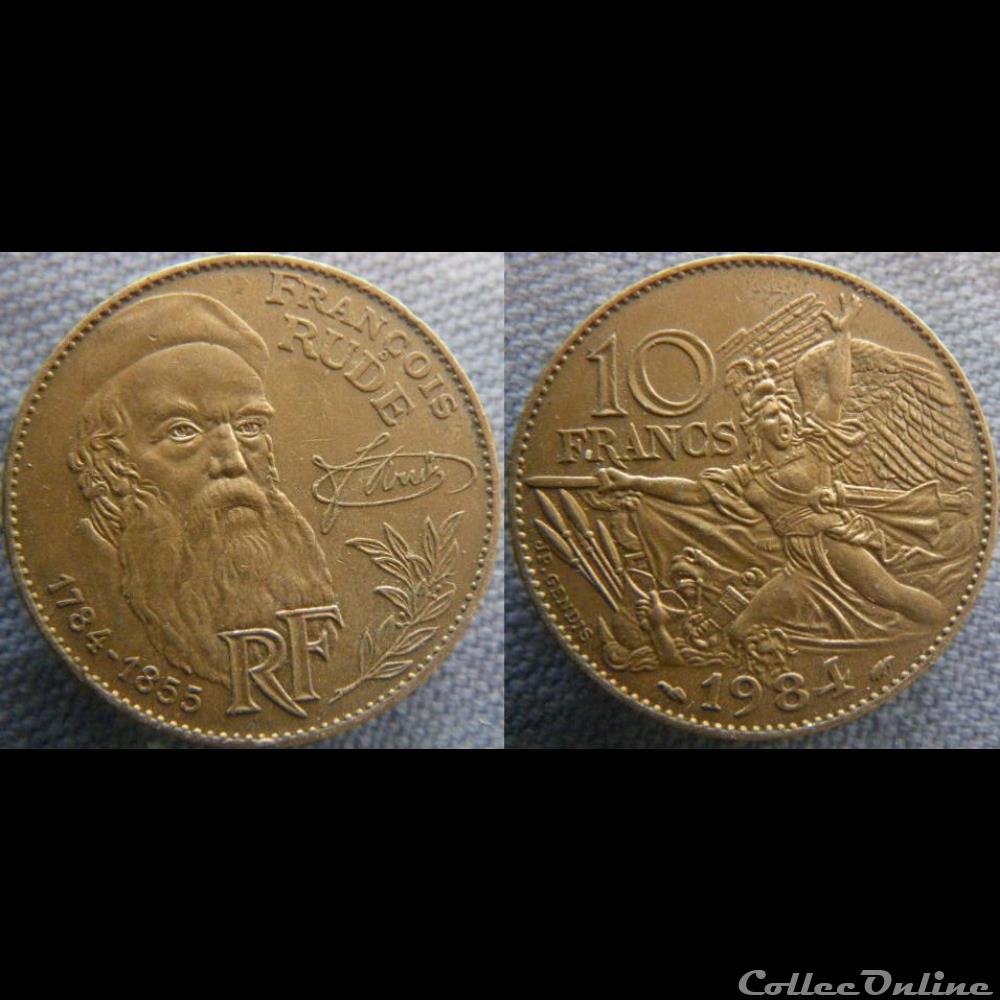 10 Francs 1984 Rude monnaie france moderne 10 francs 1984 rude