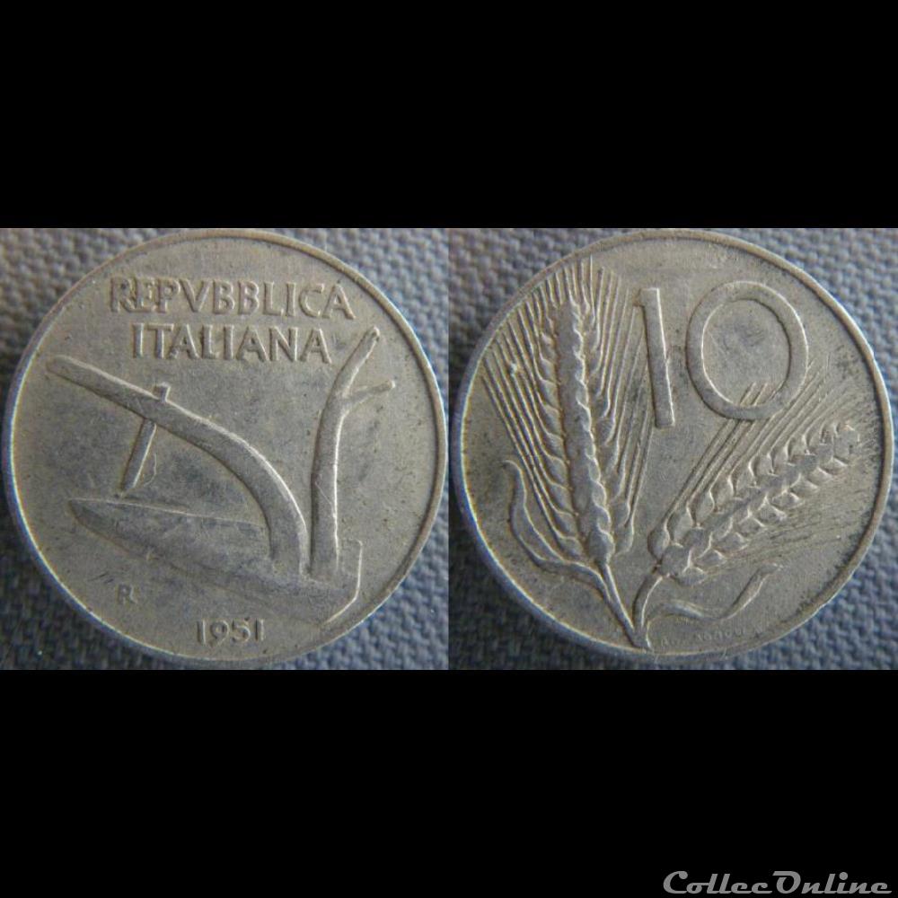 10 Lire 1951 monnaie monde italie 10 lire 1951