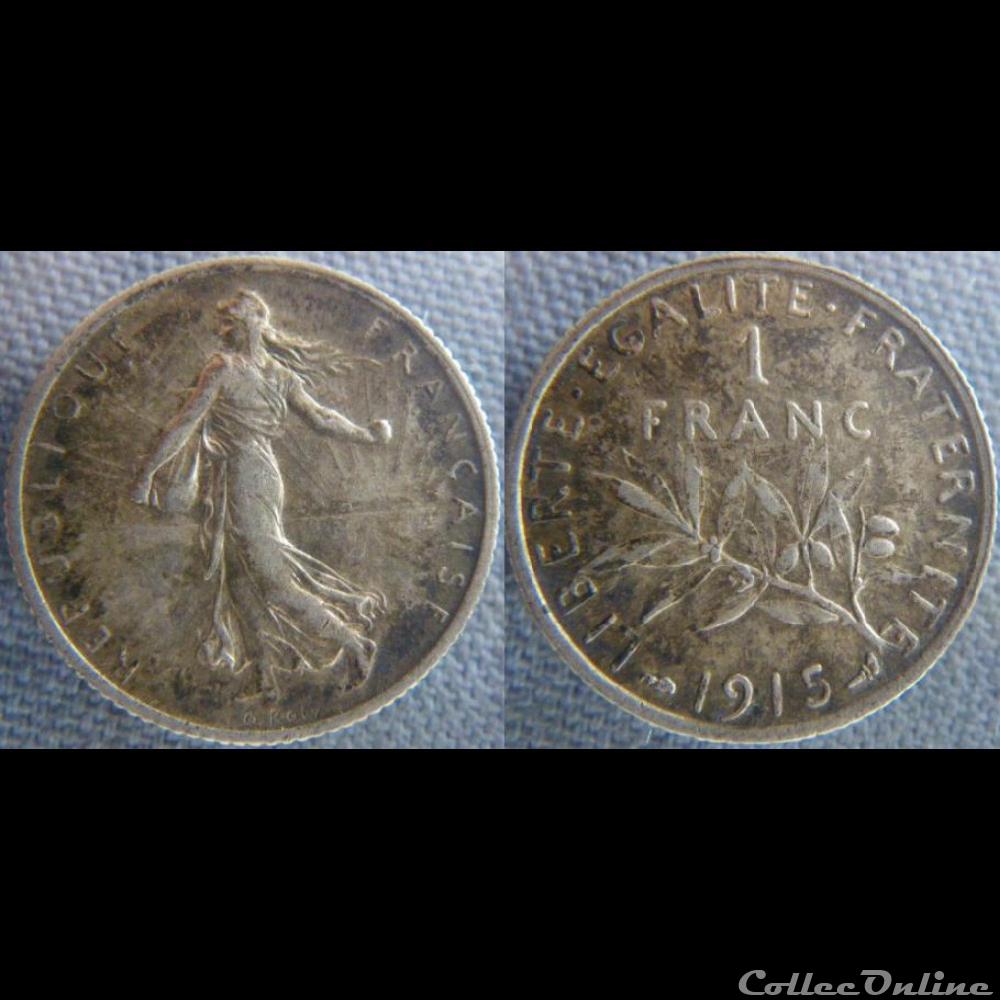 1 Franc 1915 monnaie france moderne 1 franc 1915