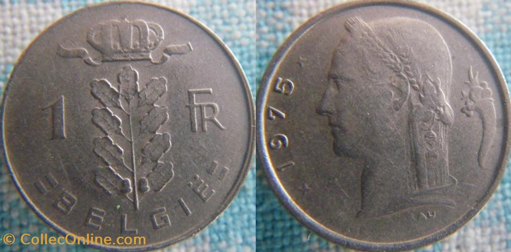 1 Franc 1975 fl monnaie monde belgique 1 franc 1975 fl