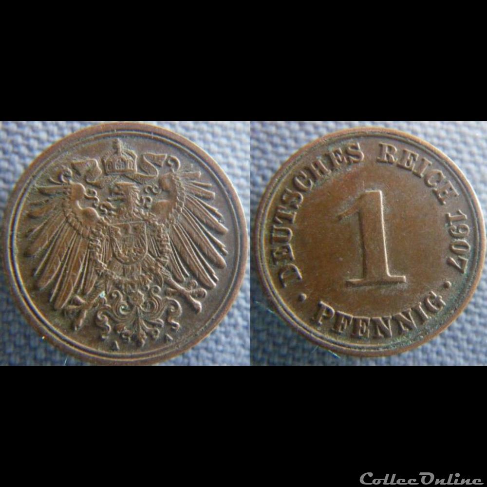 monnaie monde allemagne 1 pfennig 1907 a