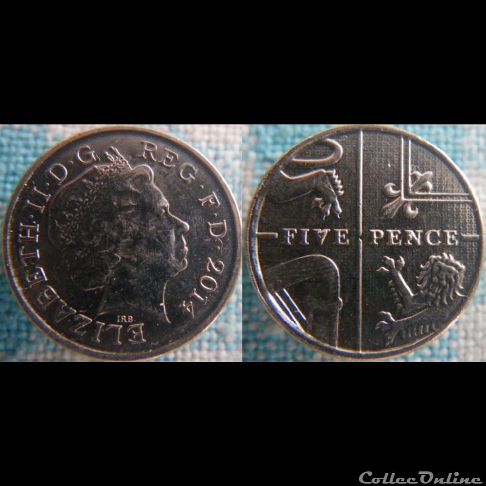 5 Pence 2014 monnaie monde royaume uni 5 pence 2014