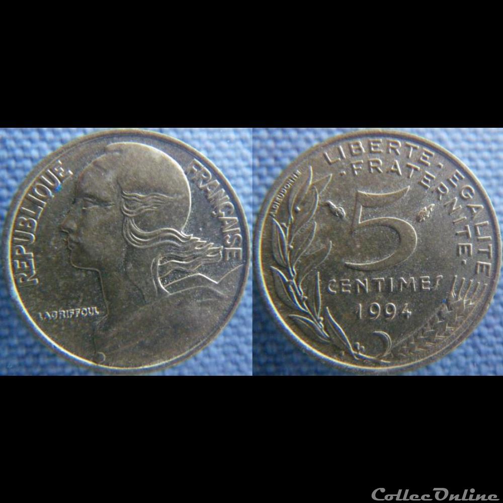 5 Centimes 1994 Dauphin monnaie france moderne 5 centimes 1994 dauphin