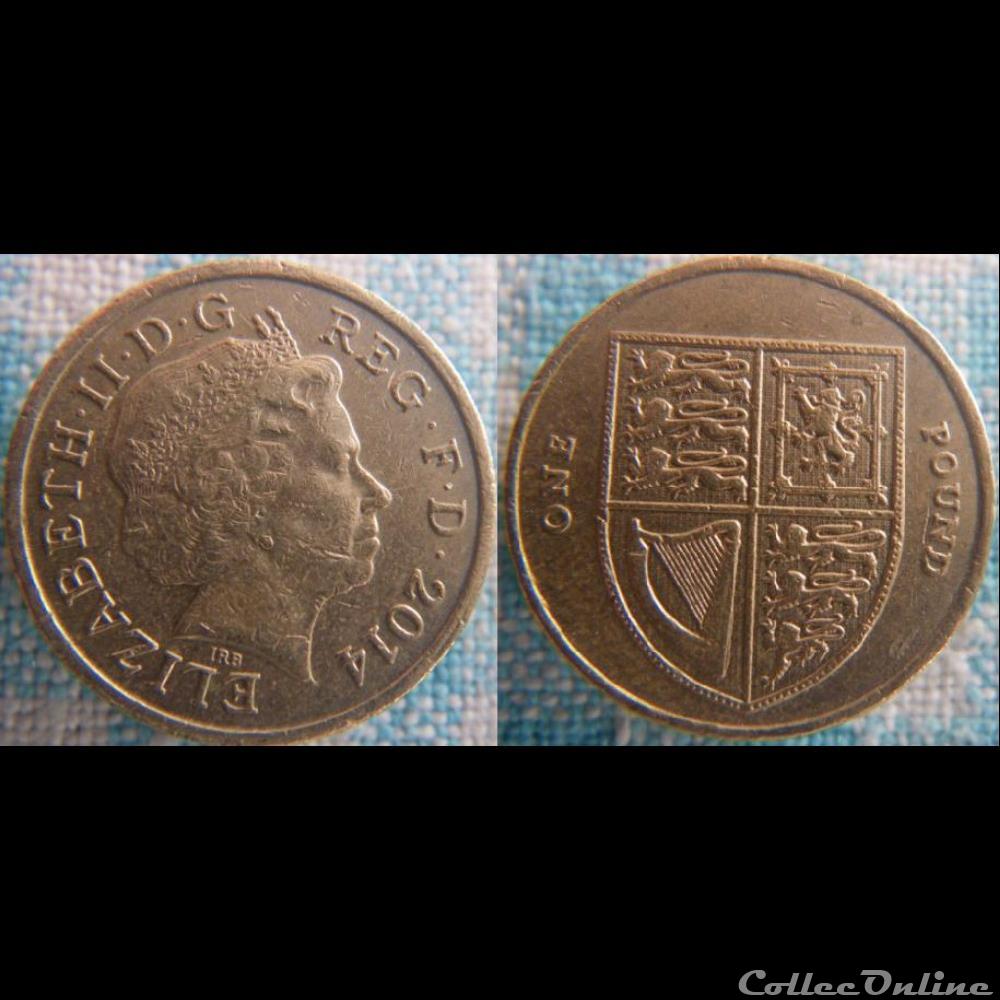 monnaie monde royaume uni 1 livre 2014
