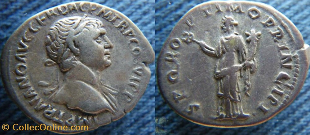 monnaies antiquite av jc ap romaines republicaines imperiales trajan denier
