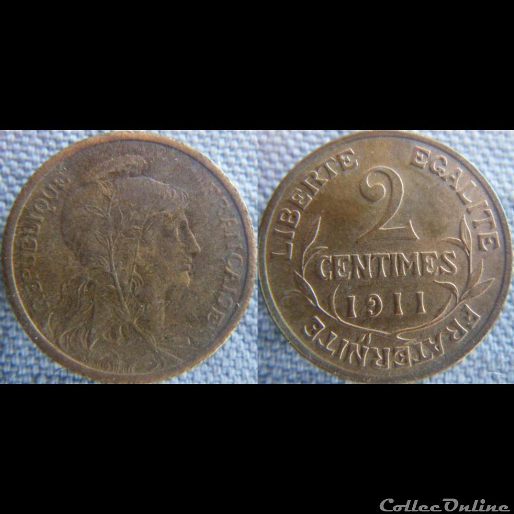 2 Centimes 1911 monnaie france moderne 2 centimes 1911